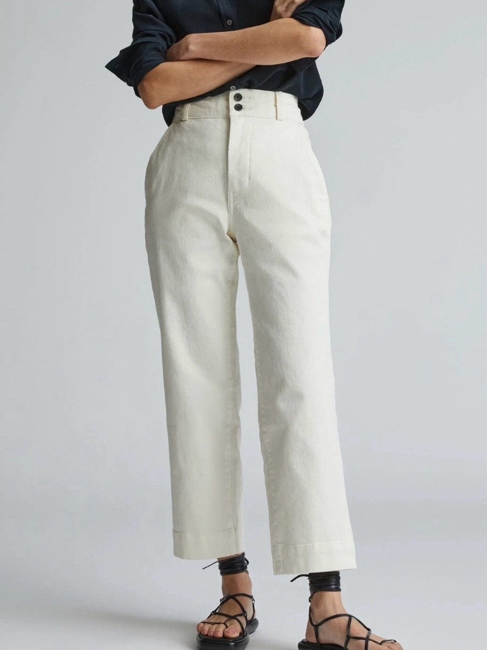 Everlane Organic Straight Leg Pant- Bone color Size 2.